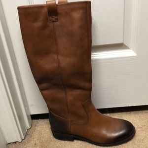 Brown riding boots